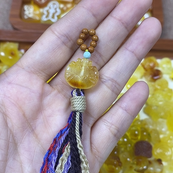 吊坠橄榄核福利猫头滴溜6