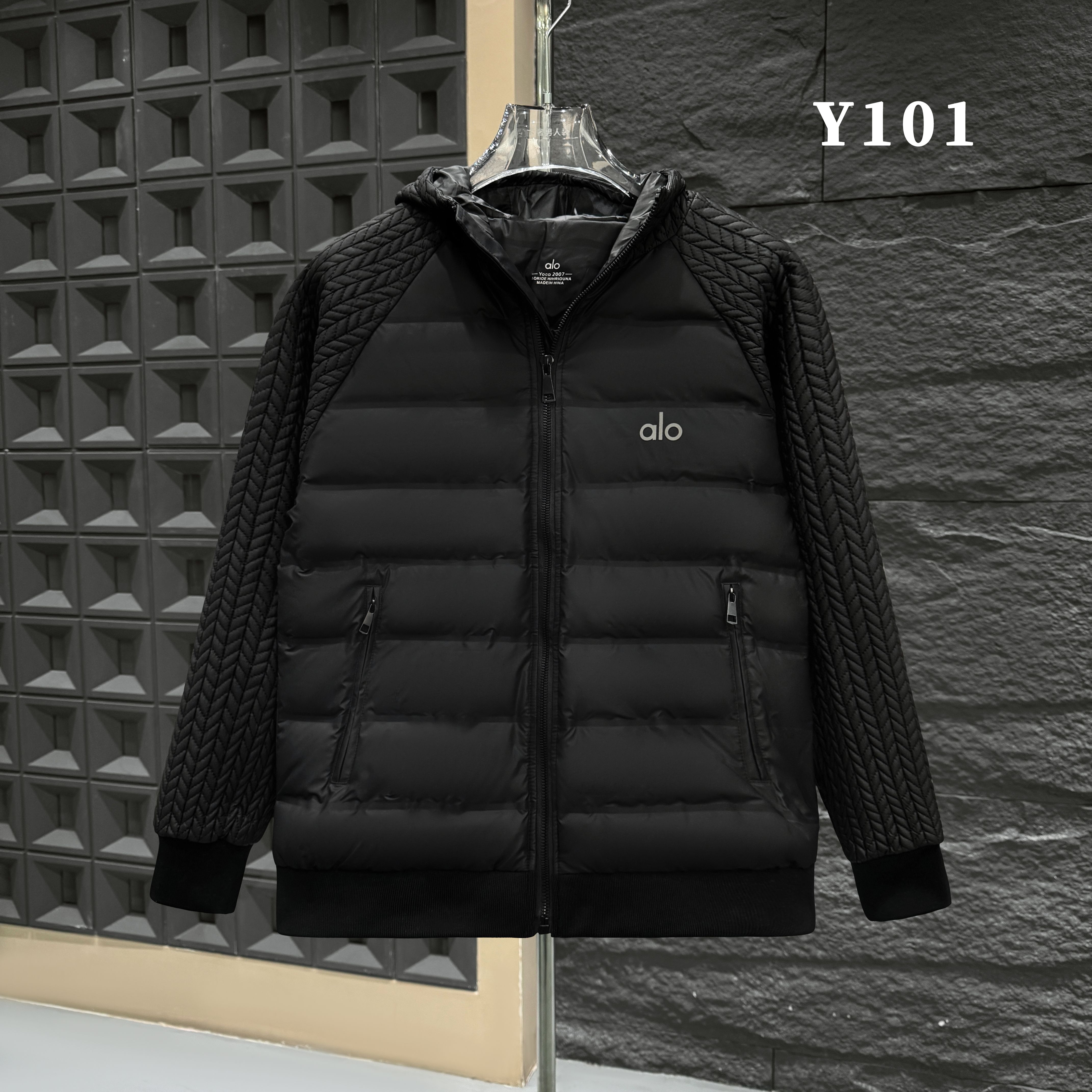 秋冬季新款潮流百搭休闲男士连帽棉服加厚外套-大宝-Y101