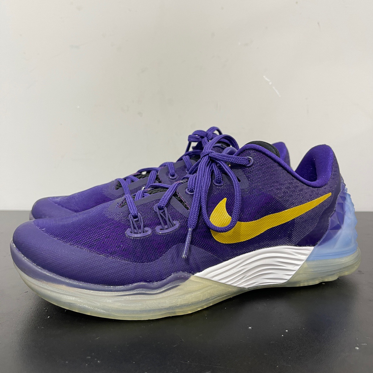 90新 NIKE/耐克 41码/老鞋科比5毒液紫金球鞋/鞋帮瑕疵9新/无盒