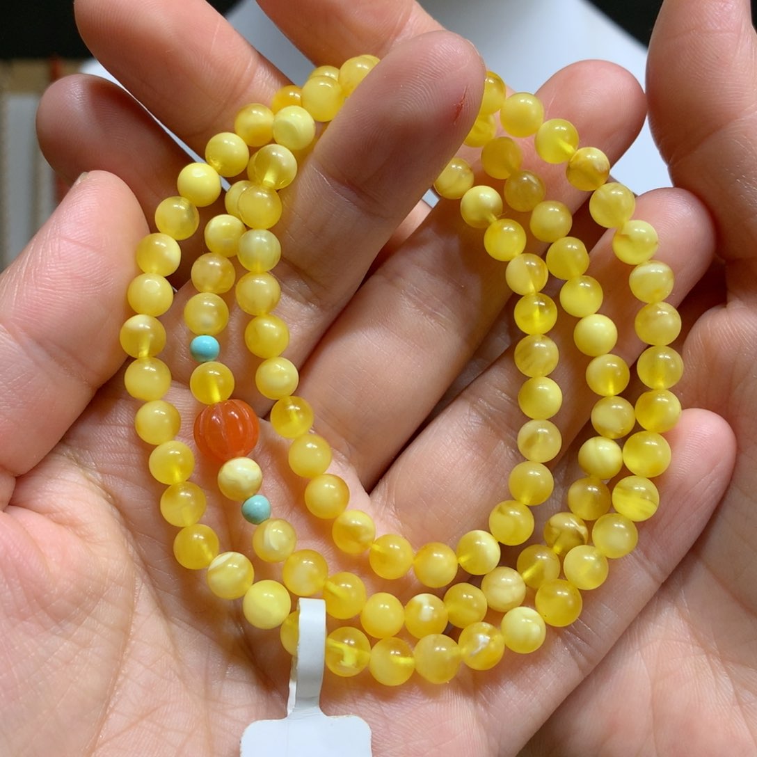 蜜蜡手链未镶嵌5.6m m