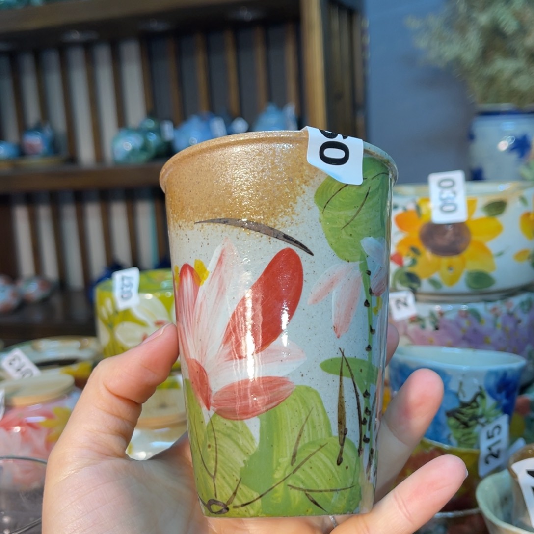 杯素浅陶瓷手工手绘