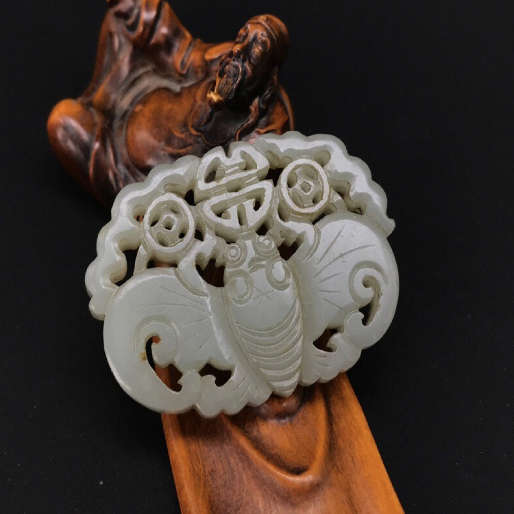 和田玉福寿双全玉佩