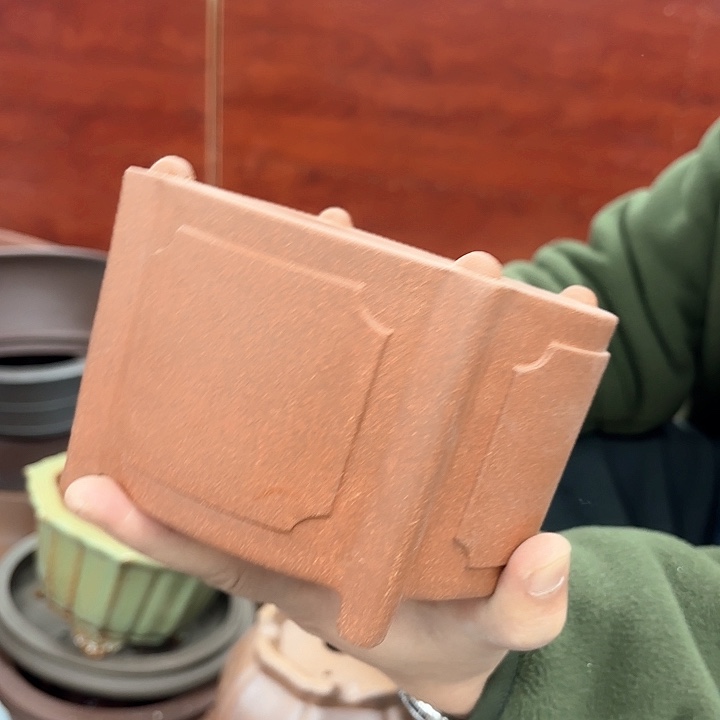 紫砂花盆紫砂的颜色很好看呀好