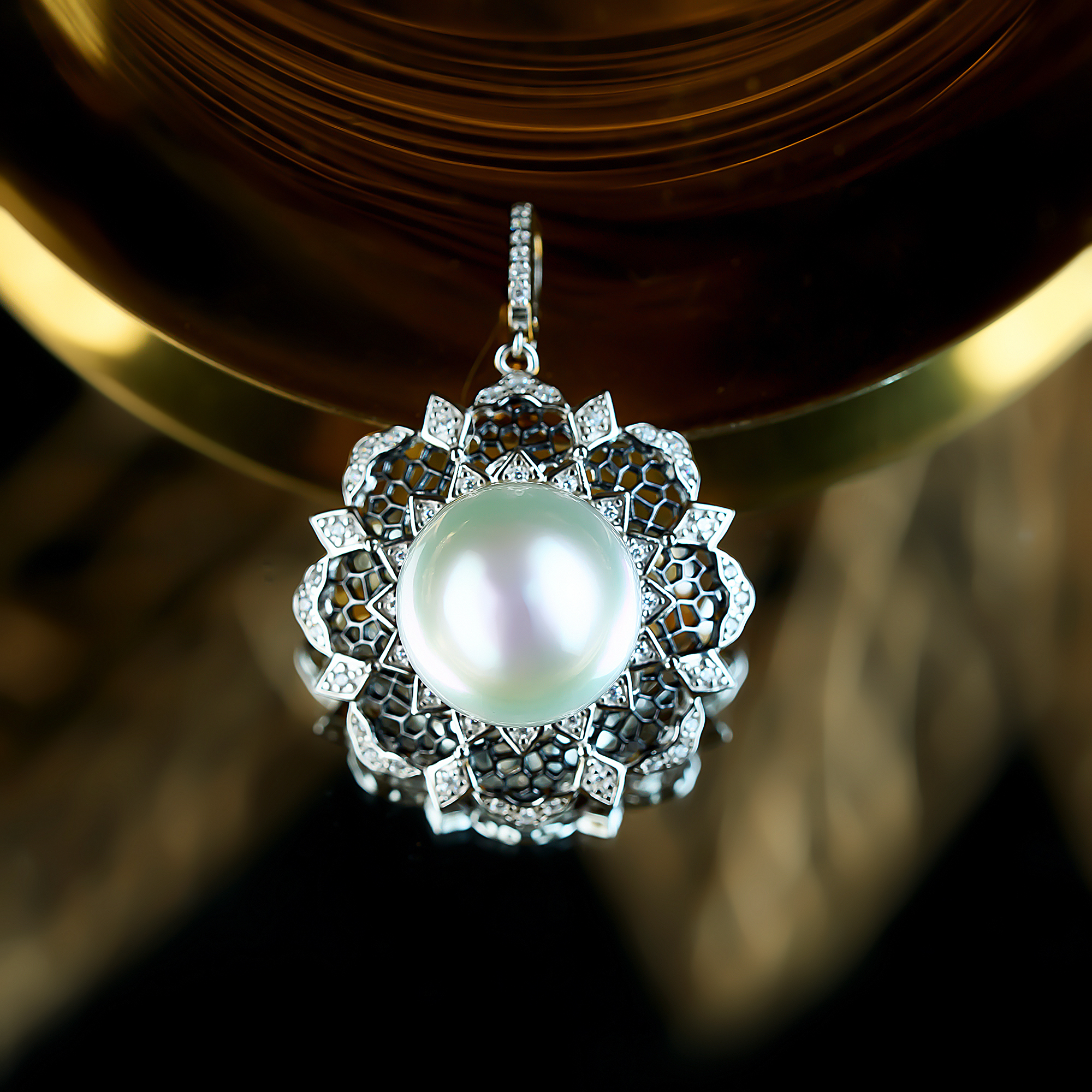 心曼尼【设计款】H.MANI XL135 海水澳白设计款万能扣吊坠13-14mm