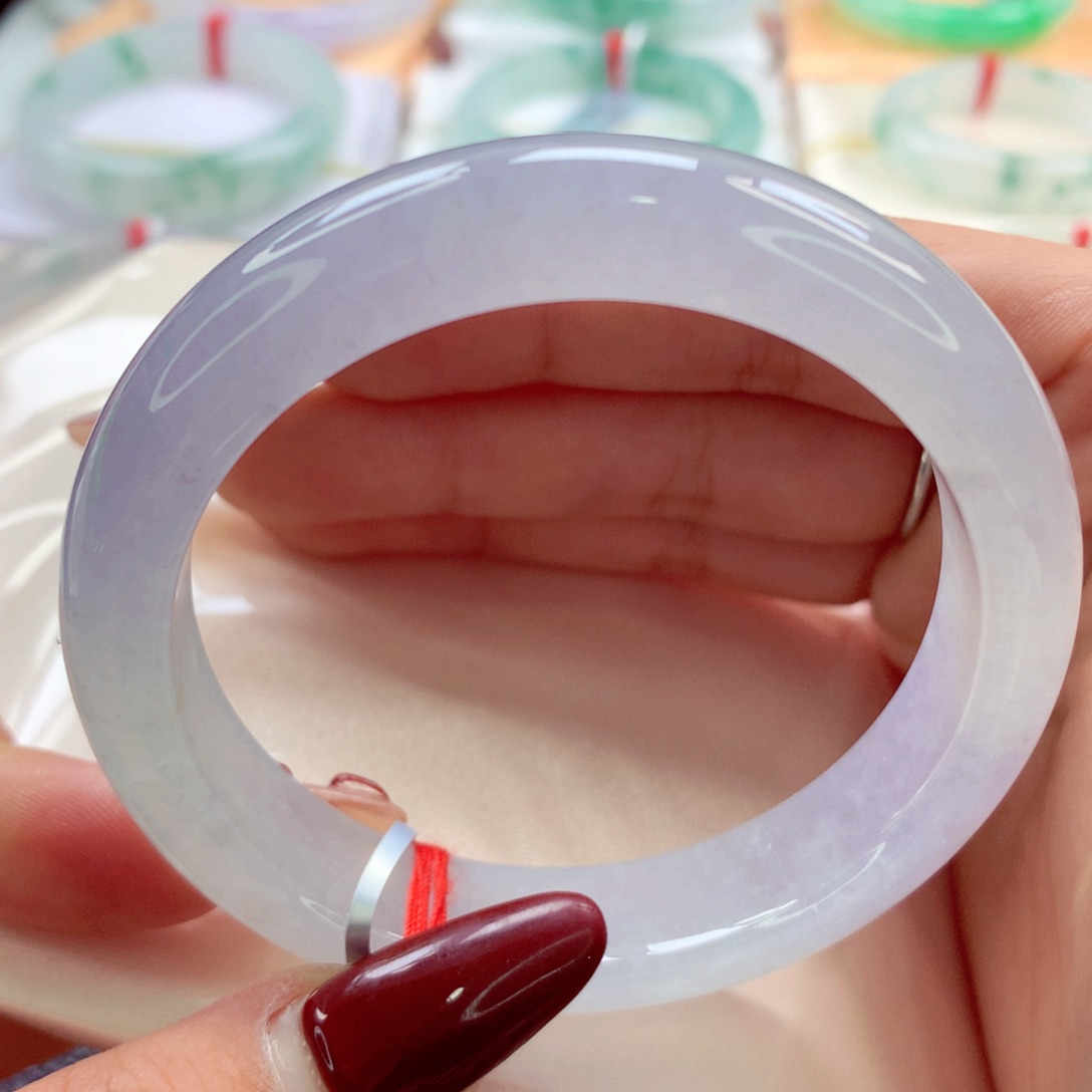 翡翠手镯未镶嵌仙气冰冰紫