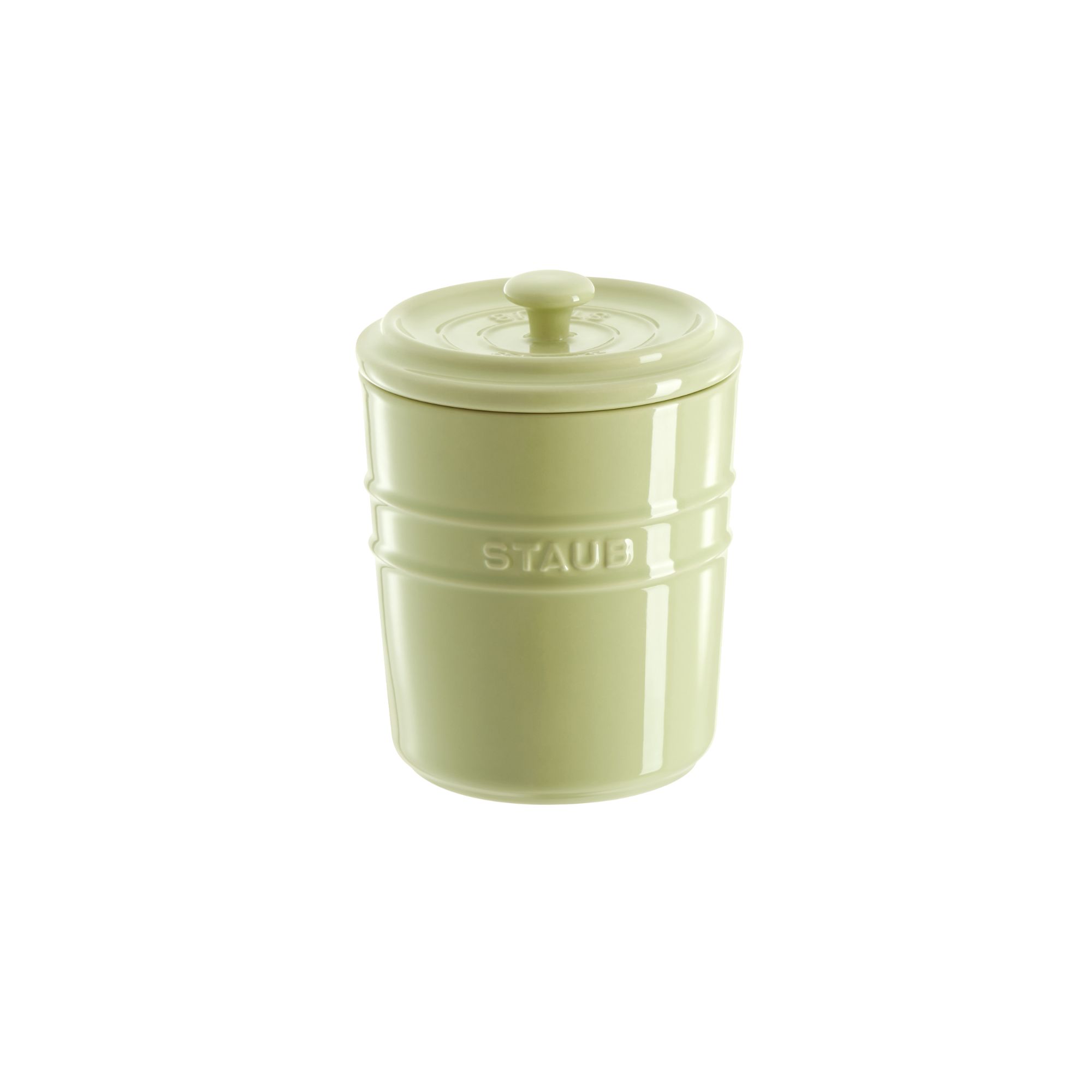 【A等品微瑕】staub/珐宝 珐琅陶瓷马卡龙储物罐800ml 草绿色 