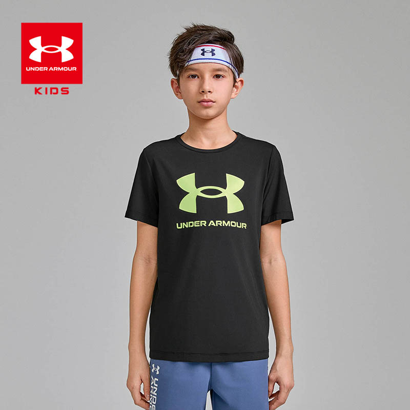 【亲肤圆领】Under Armour/安德玛儿童25年夏户外运动跑步T恤0136