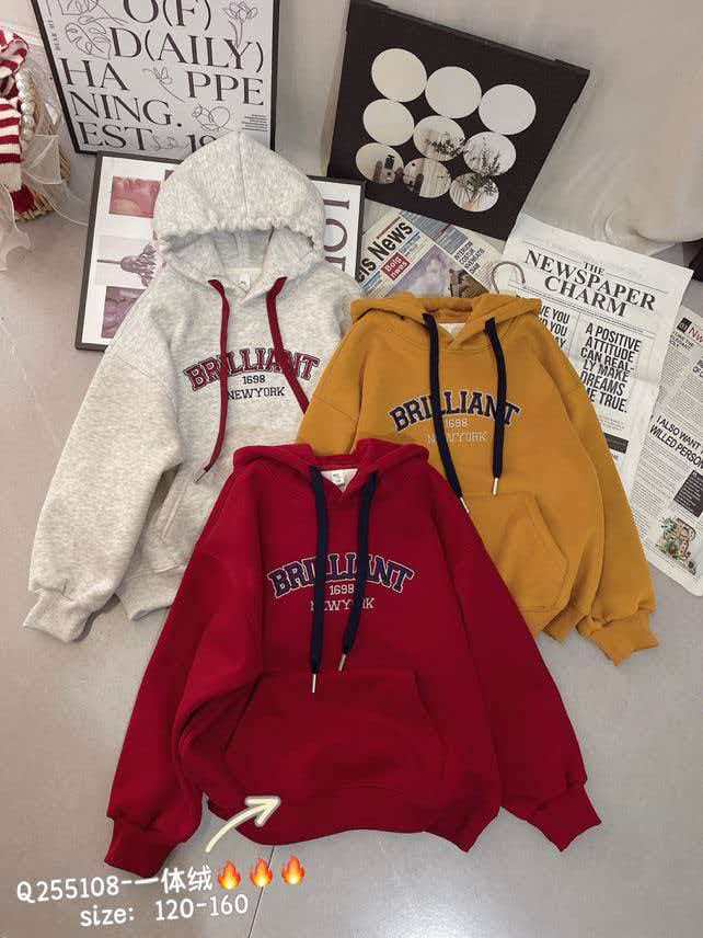 F242儿童新款加绒卫衣B字母255108