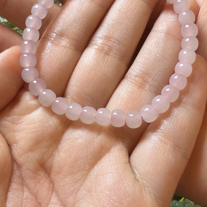 和田玉未镶嵌手链卡6藕粉