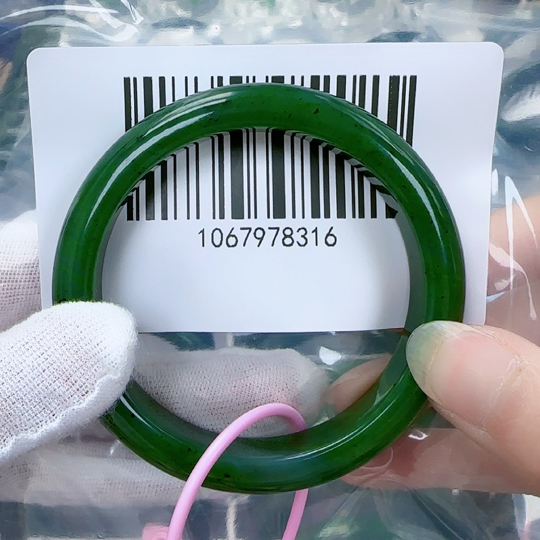 和田玉（碧玉）手镯未镶嵌55