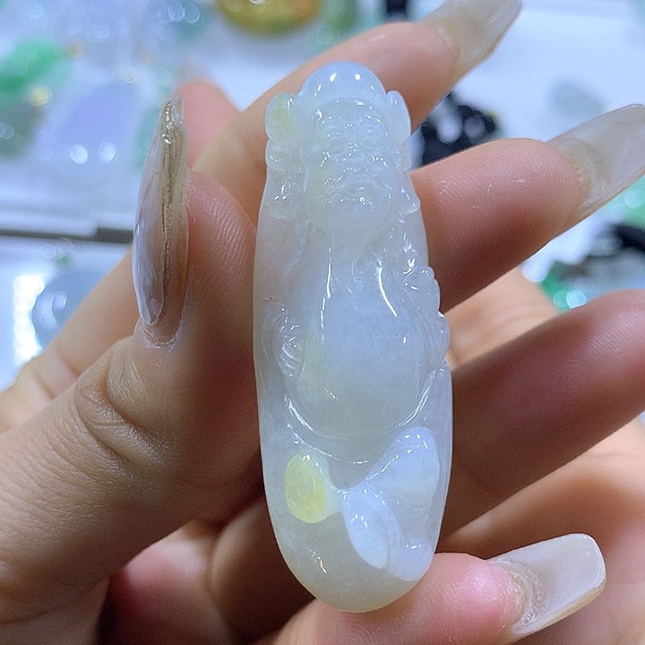 翡翠颈饰未镶嵌天然翡翠A货吊坠