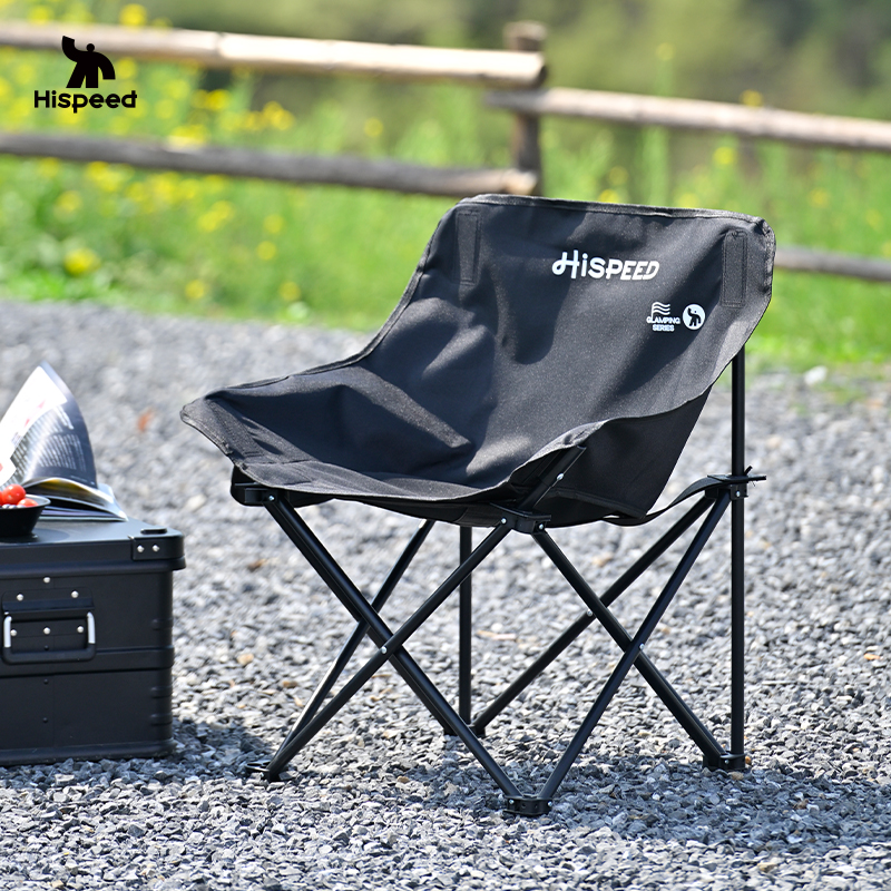 户外露营便携式折叠椅月亮椅休闲椅简约高靠背设计椅子