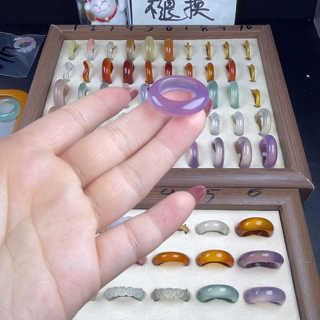 玛瑙/玉髓合金戒指港14直径17不退换