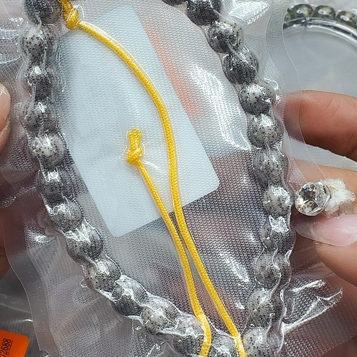 星月菩提手串601高端黑灰星月菩提0.9圆手持