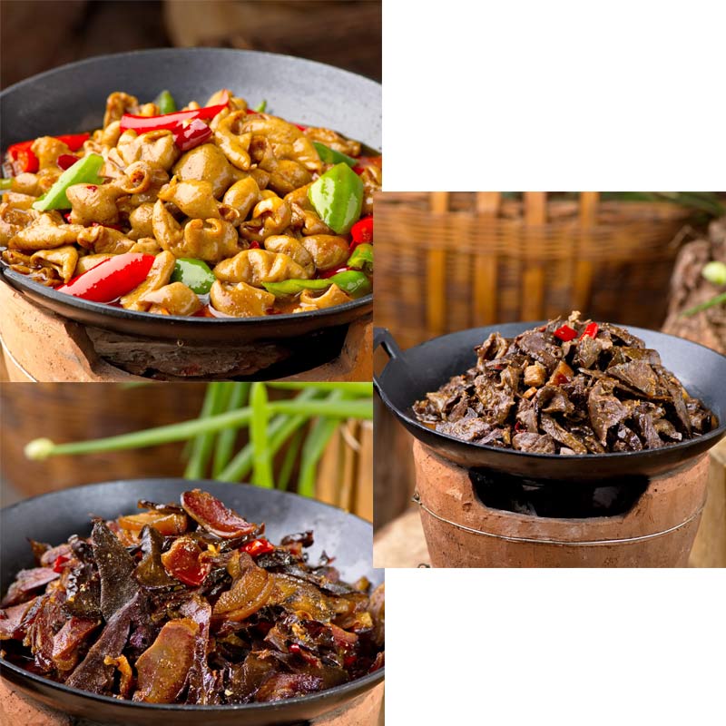 桔乡韵味 石门肥肠+干锅腊三件+干锅腊猪肺套餐