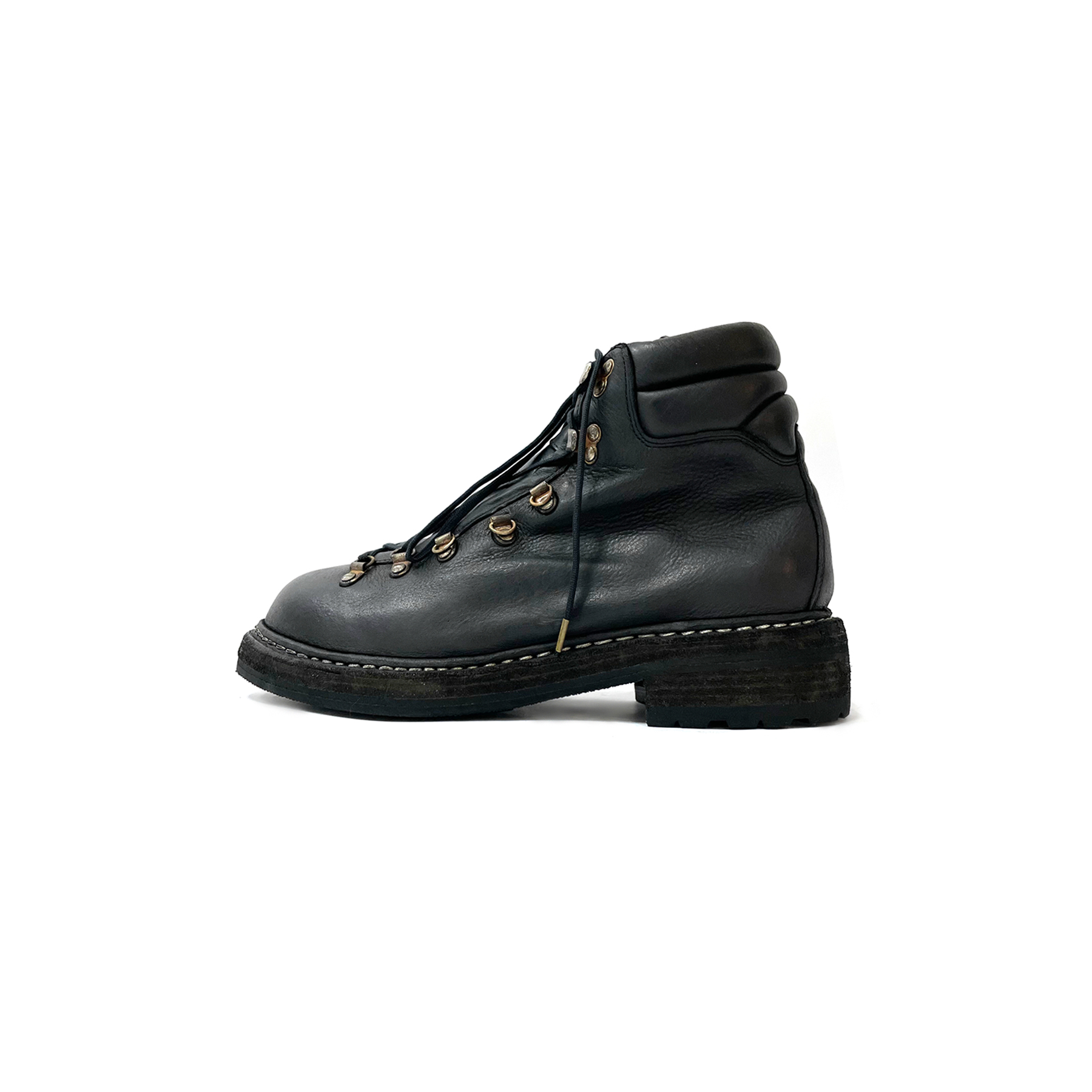 Guidi 19M Hiking  黑色牛皮系带登山靴 皮靴 