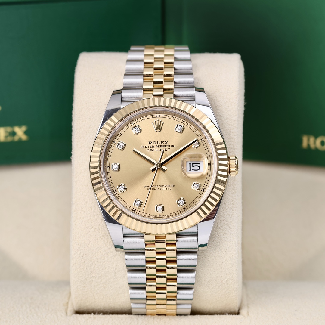 95新 Rolex/劳力士 126333香槟色盘狗牙圈 41mm 2022年12月保卡