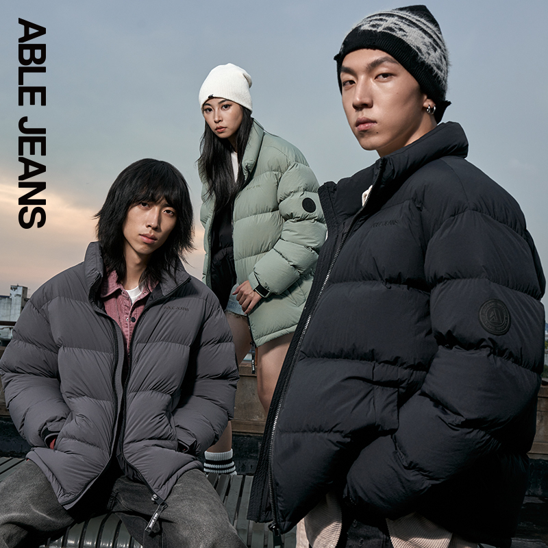 ABLEJEANS冬季新款宽松街头羽绒服外套772056