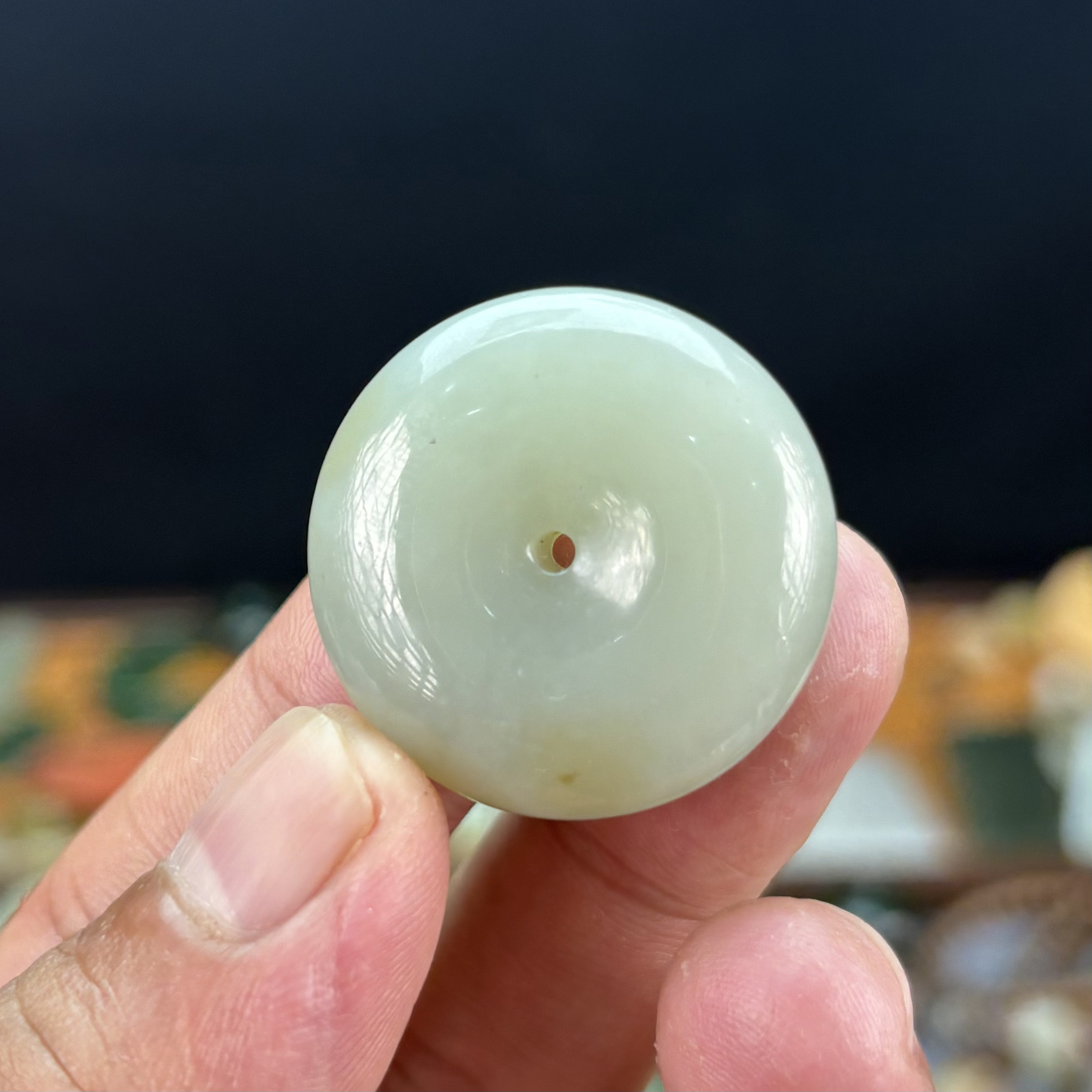 30✖️11且末近矿来糖青白干净细腻油润和田玉平安扣玉坠吊坠
