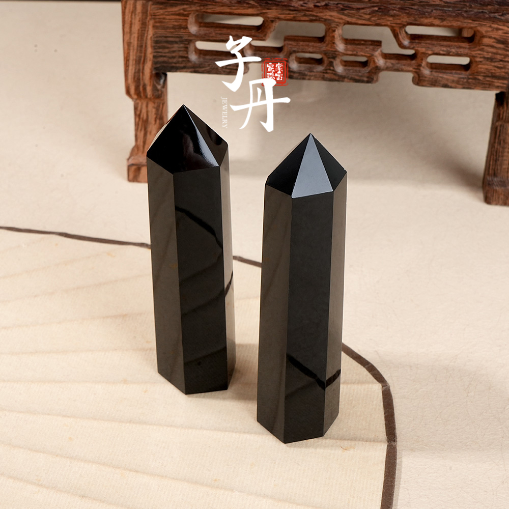 【子丹晶缘】黑曜石柱子摆件（多样性发/发一个）C5-158