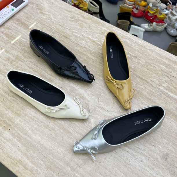 835-56女鞋舒适棕色时尚气质方头百搭浅口低跟休闲软底 