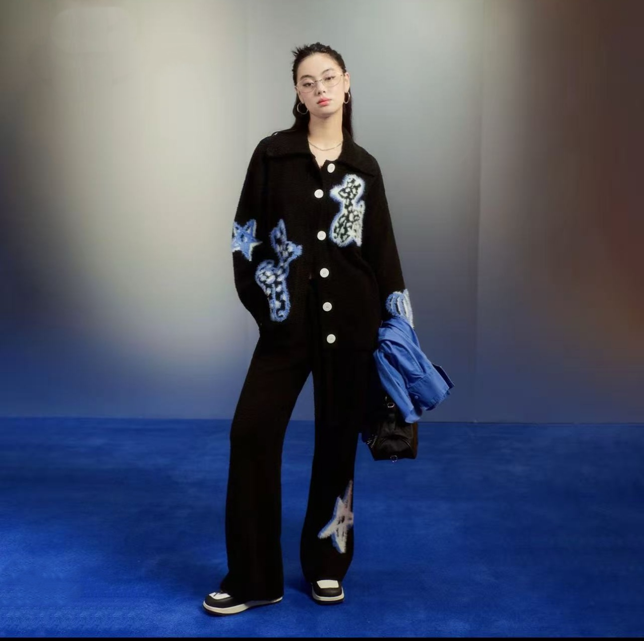 2025冬季半边绒斑点狗宽松百搭加厚家居服套装女可外穿加厚