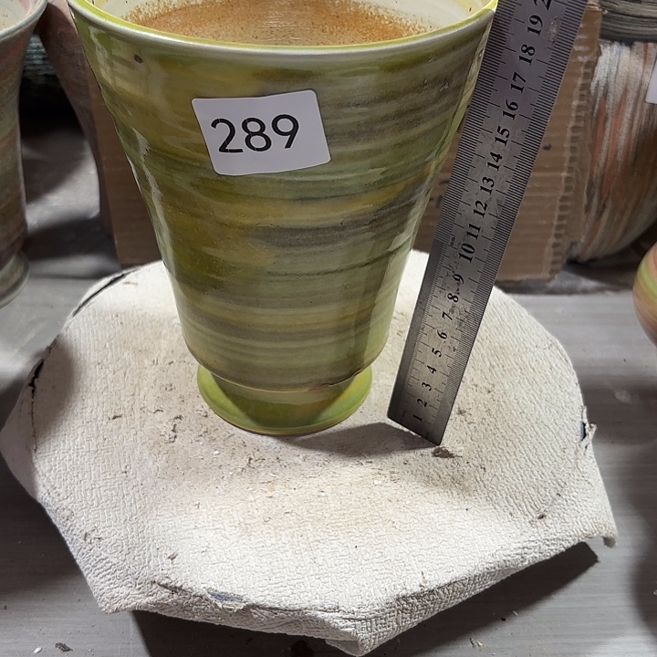 陶摆件高19，口14.5，瑕疵处理，有孔，287