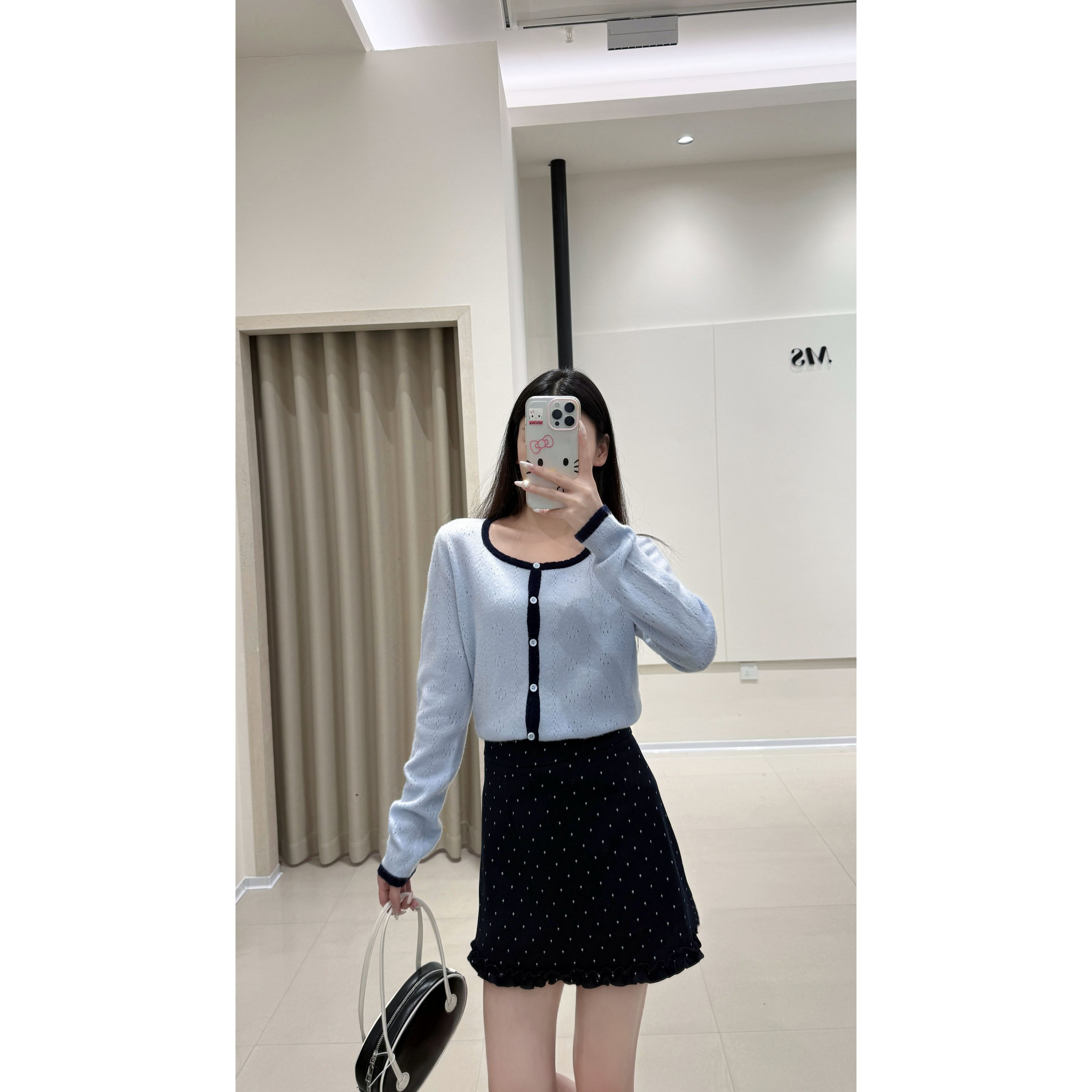 韩系简约长袖针织开衫女宽松休闲气质高级感毛衣外套2025秋冬新款