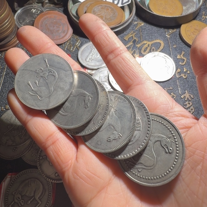 征***六枚工艺制品铜币摆件