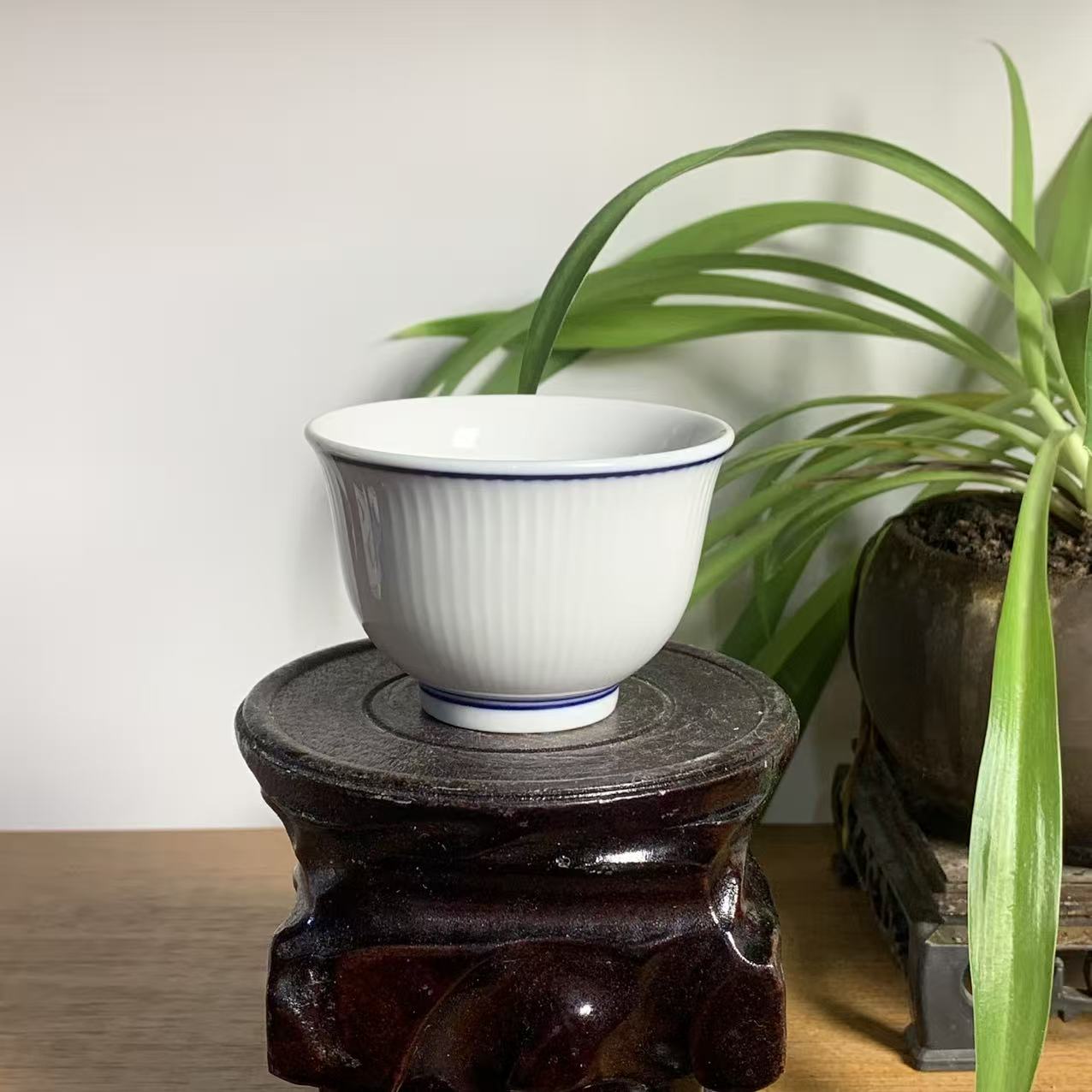 景德镇手工青花釉下主人杯