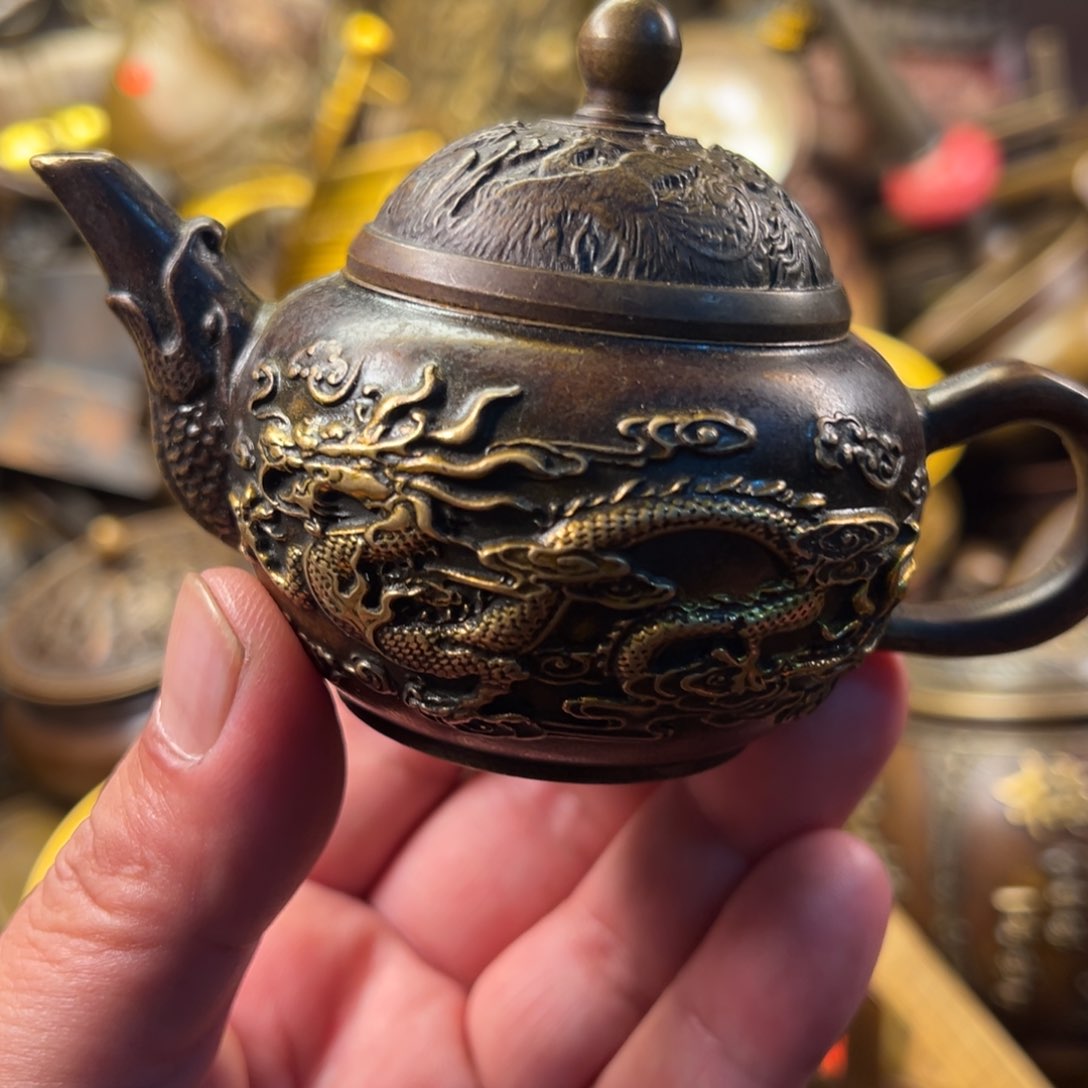 茶壶香炉铜器摆件