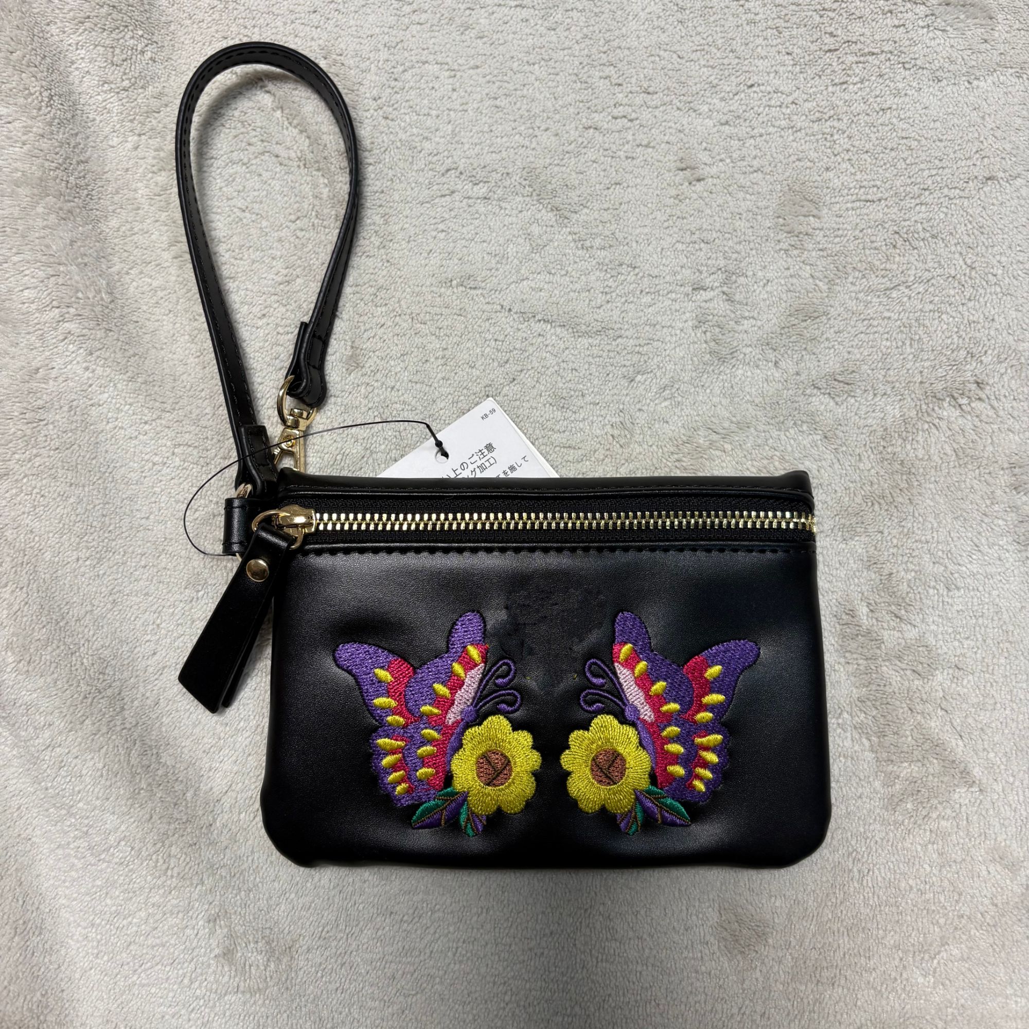 软牛皮玫瑰花纹单肩斜跨手拿包女式时尚手包