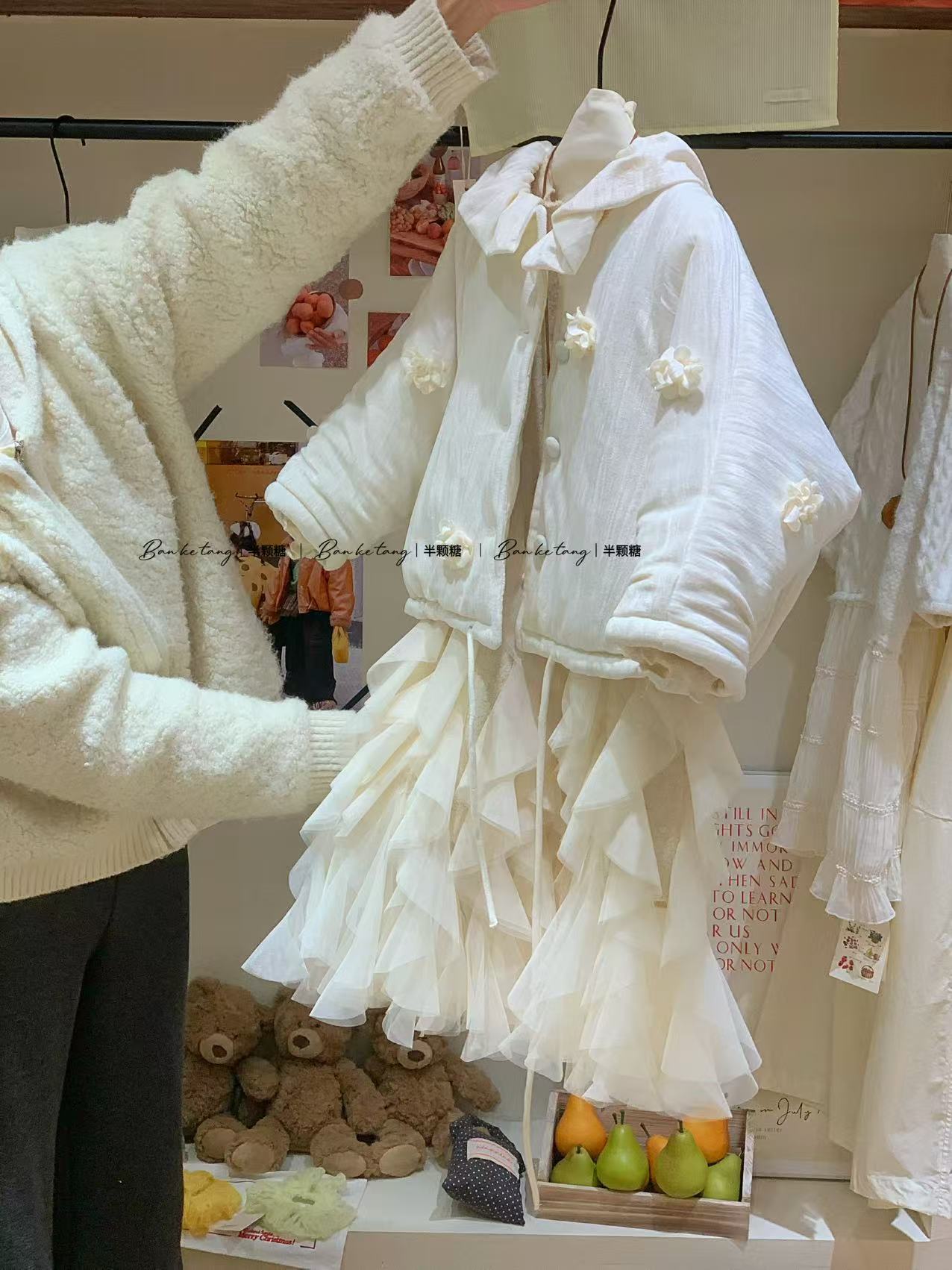 女童花朵棉服外套2025冬季加厚保暖百搭棉衣新款韩版棉袄童装