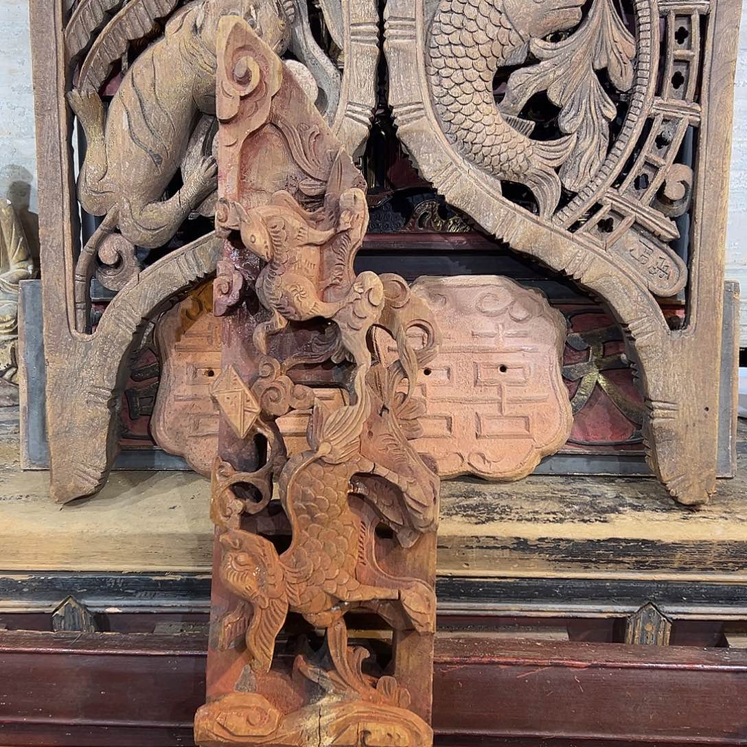 平***石香榧木老木雕花板