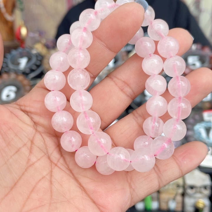 水晶手串未镶嵌10mm粉晶多样性发其一