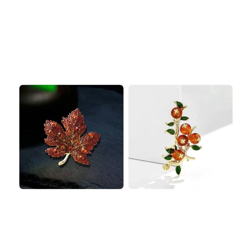 铜合金（共2个）【枫叶胸针2296+柿柿如意胸针2067】 8037
