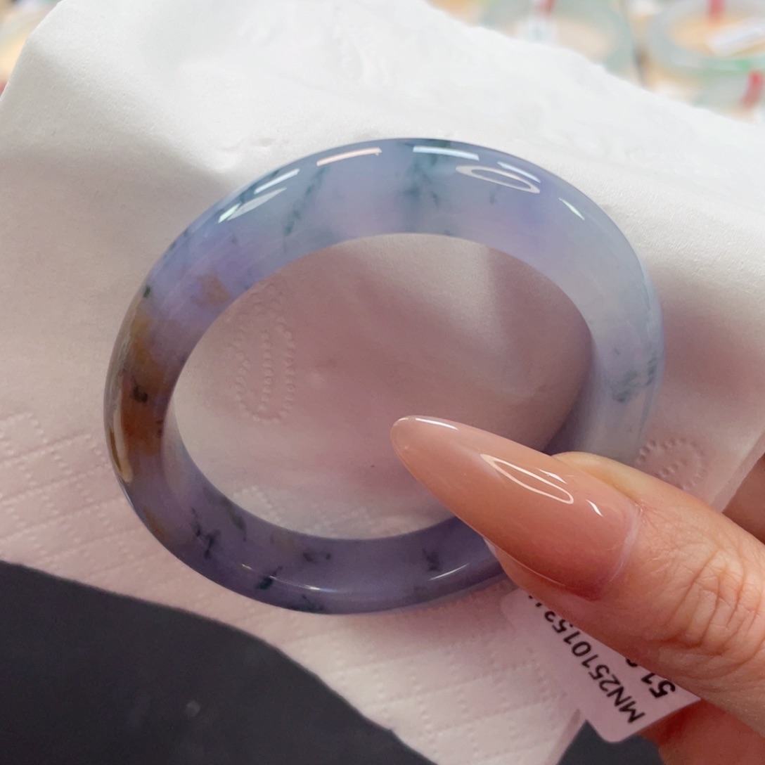 未镶嵌手镯翡翠51.8贵妃莫奈花园不失色40号