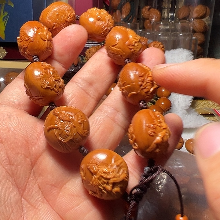 非***舞橄榄核手串/手链观音浮雕