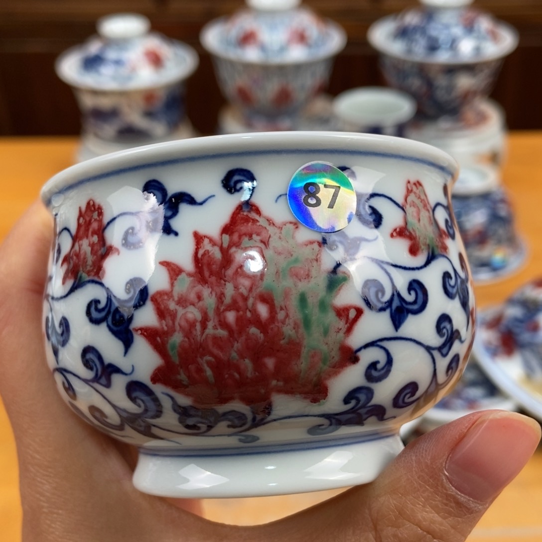 手绘现代茶具非古董