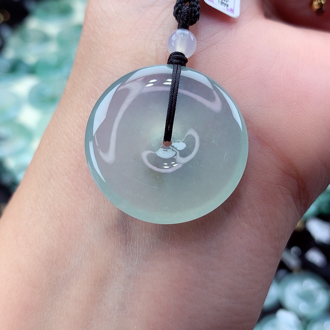 翡翠未镶嵌颈饰编号72尺寸27.6-5.6