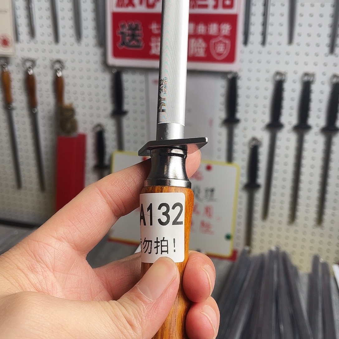 微瑕疵12寸超细纹分体式花梨木手柄——132