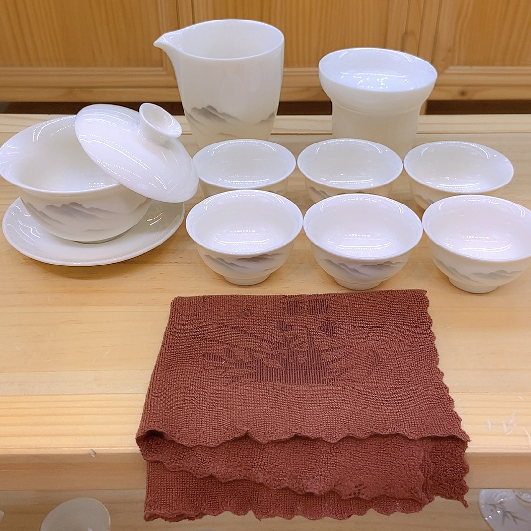 羊脂玉瓷茶具套装