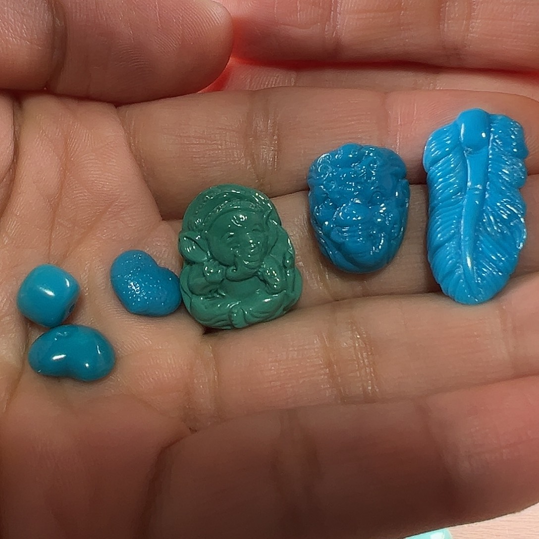 暖***阳绿松石未镶嵌挂件