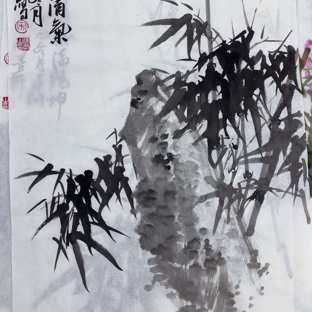 国画四尺三开 宋建刚 花鸟