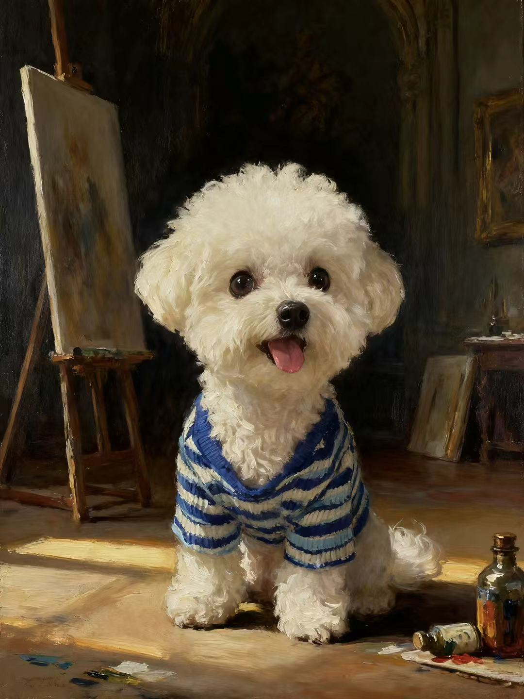 【古典画室】宠物板绘定制手工作品