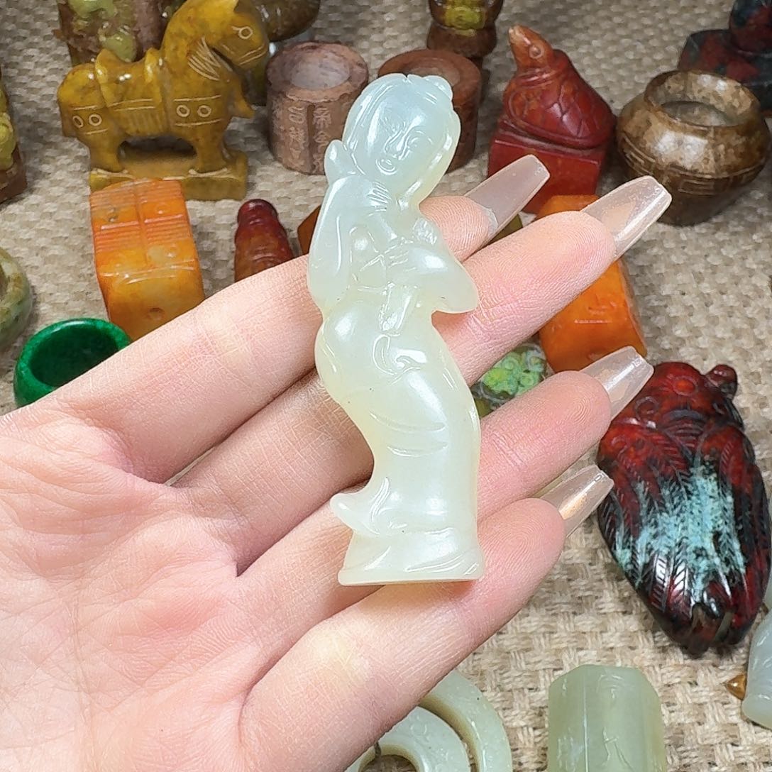 白玉菩提吊坠挂件