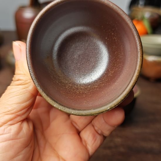 瓷坭兴陶柴烧变形杯