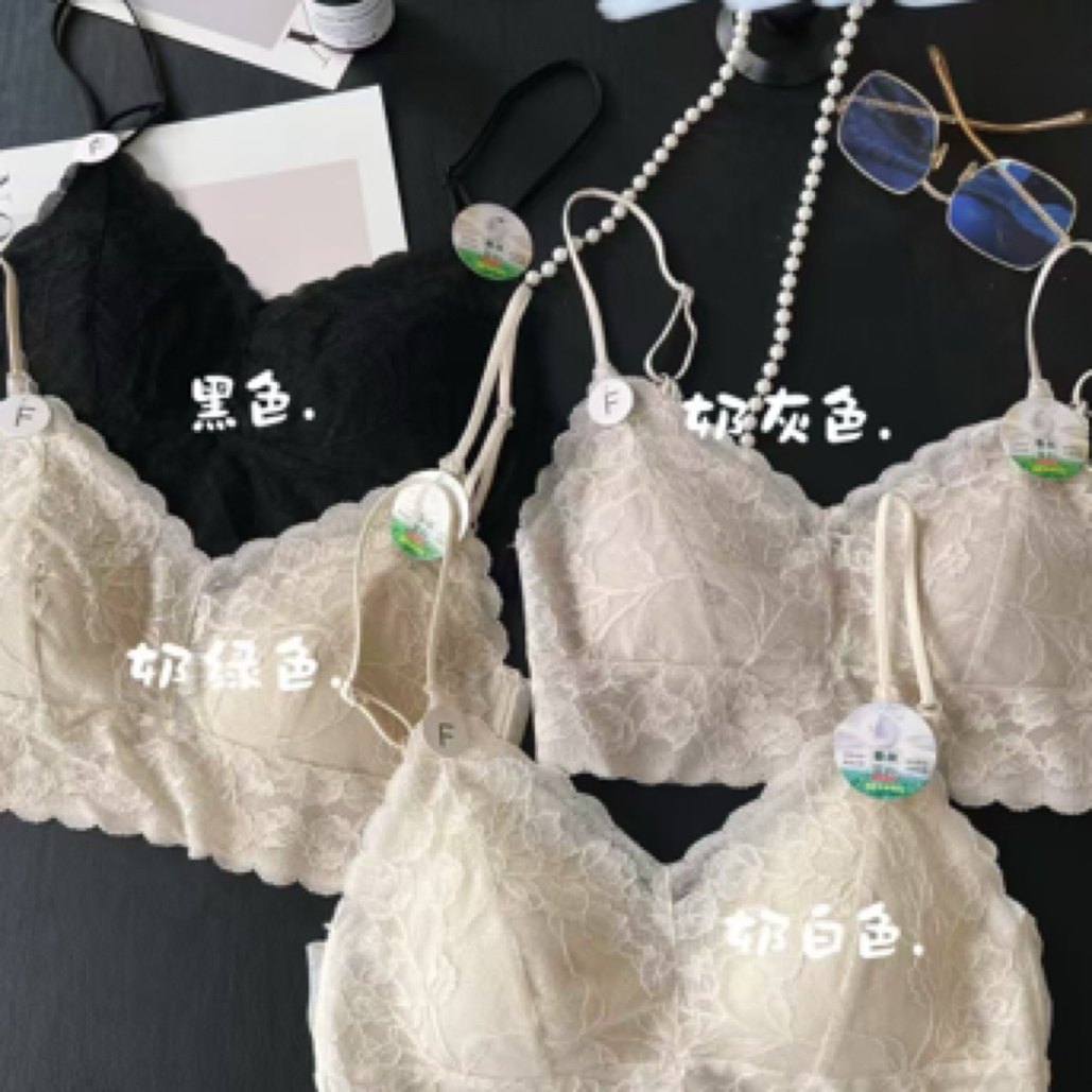 惠芝欣6269法式蕾丝美背抹胸内衣女士后背镂空固定杯薄款裹胸吊带