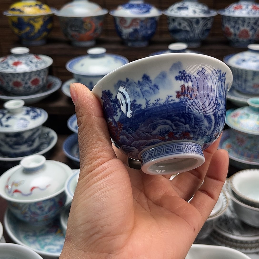 陶摆件景德镇陶瓷大压手