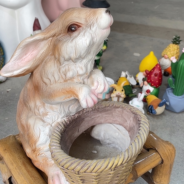 树脂大兔子花盆花盆